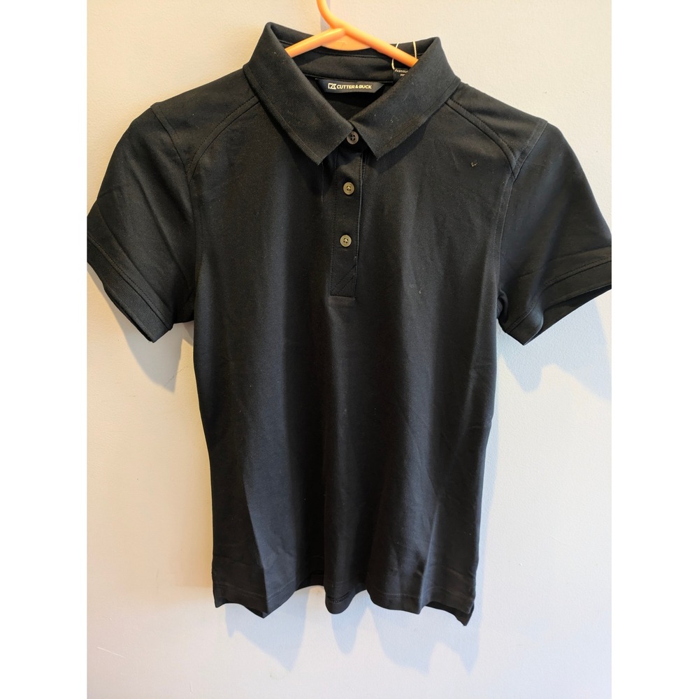 Cutter & Buck Black Polo Shirt Kids Small Short‎ Sleeve Casual Top